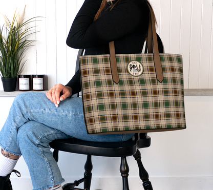 Fields of Freedom Plaid - Vegan Leather Tote