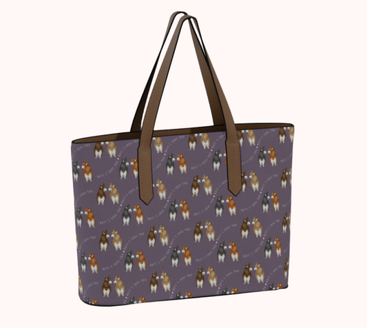 Butt I Love You - Calm Lavender - Vegan Leather Tote Bag