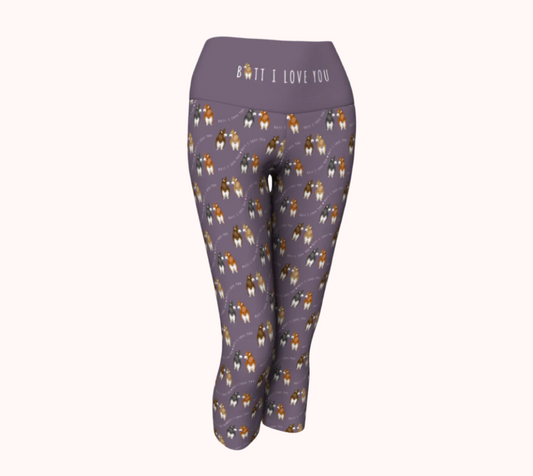 Butt I Love You - Calm Lavender - Ecofriendly Ecopoly Yoga Capris