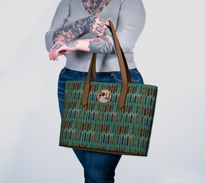 Heavenly Flight Feathers - Vegan Leather Tote
