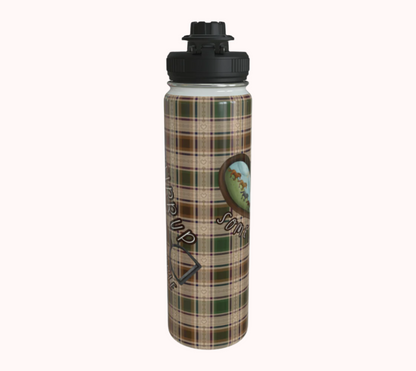 Stirrup Some Trouble Fields of Freedom Plaid - Stainless Steel Water Bottle