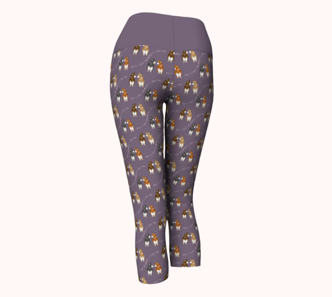Butt I Love You - Calm Lavender - Ecofriendly Ecopoly Yoga Capris