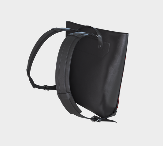 Hug Me I'm Friesian Plaid Vegan Leather Backpack