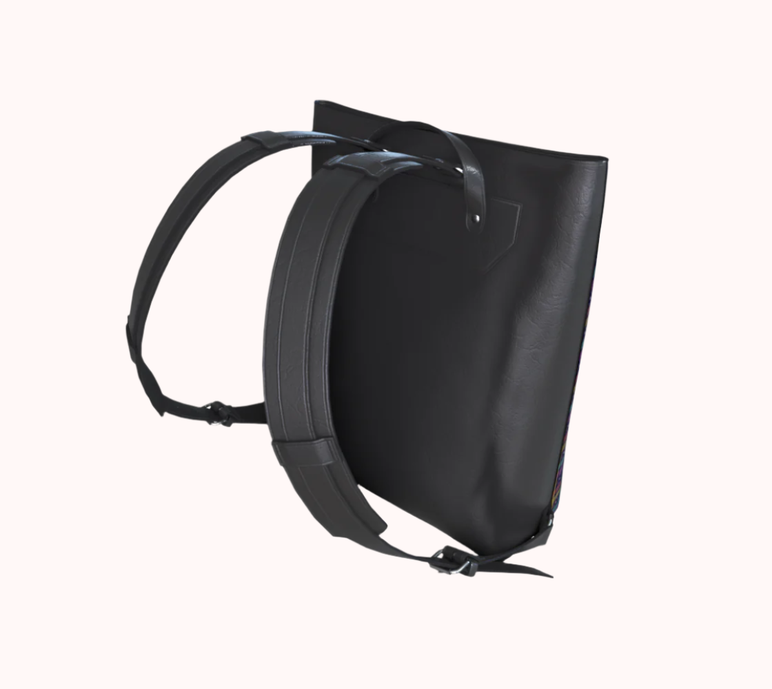 Dream Big Unicorn Plaid - Vegan Leather Backpack