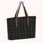 Love You to Bits Plaid Vegan Leather Tote Bag