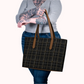 Love You to Bits Plaid Vegan Leather Tote Bag