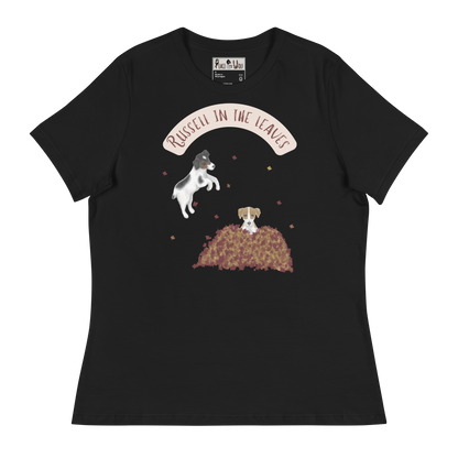Russell in the Leaves - Women's - Super Soft Relaxed T-Shirt