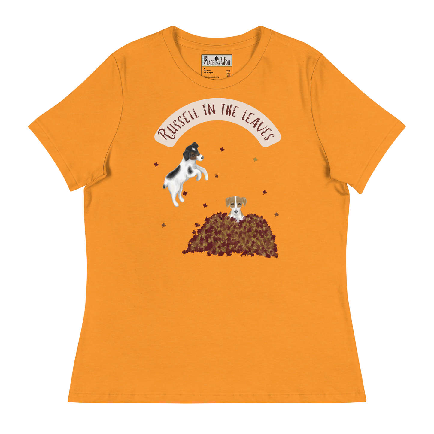 Russell in the Leaves - Women's - Super Soft Relaxed T-Shirt