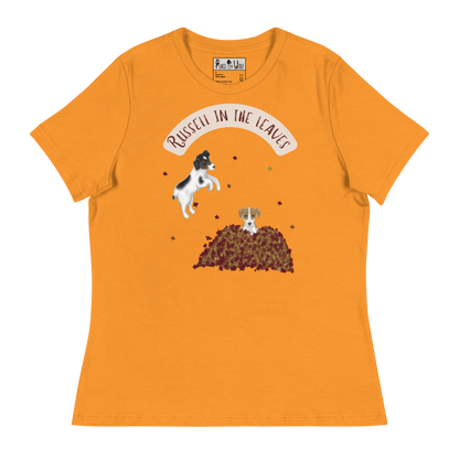 Russell in the Leaves - Women's - Super Soft Relaxed T-Shirt