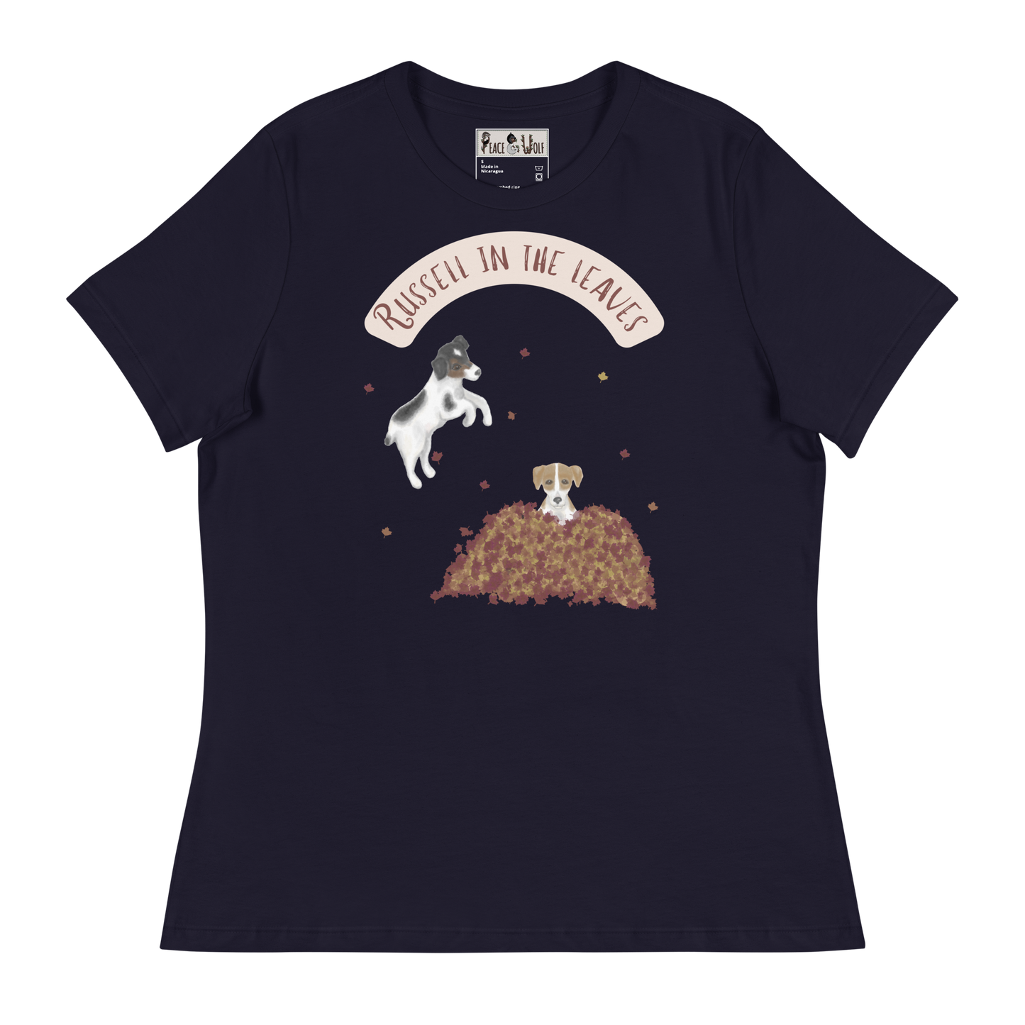 Russell in the Leaves - Women's - Super Soft Relaxed T-Shirt