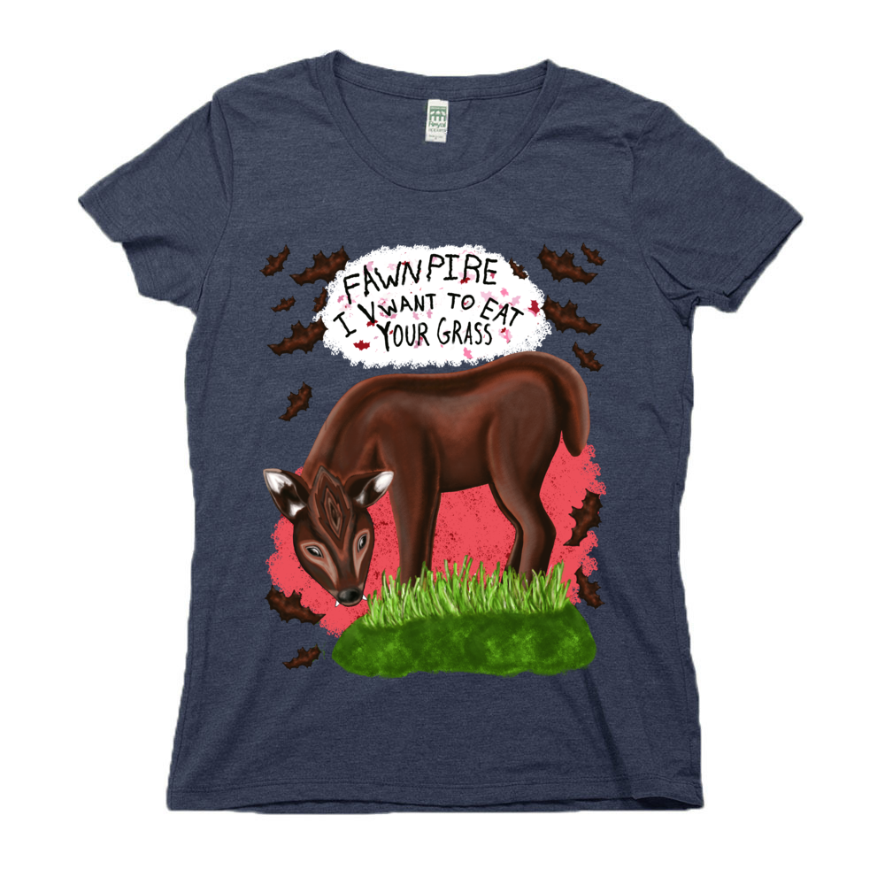 Fawnpire "I Vwant your Grass" - Women's - Organic & Recycled USA Made T-shirt
