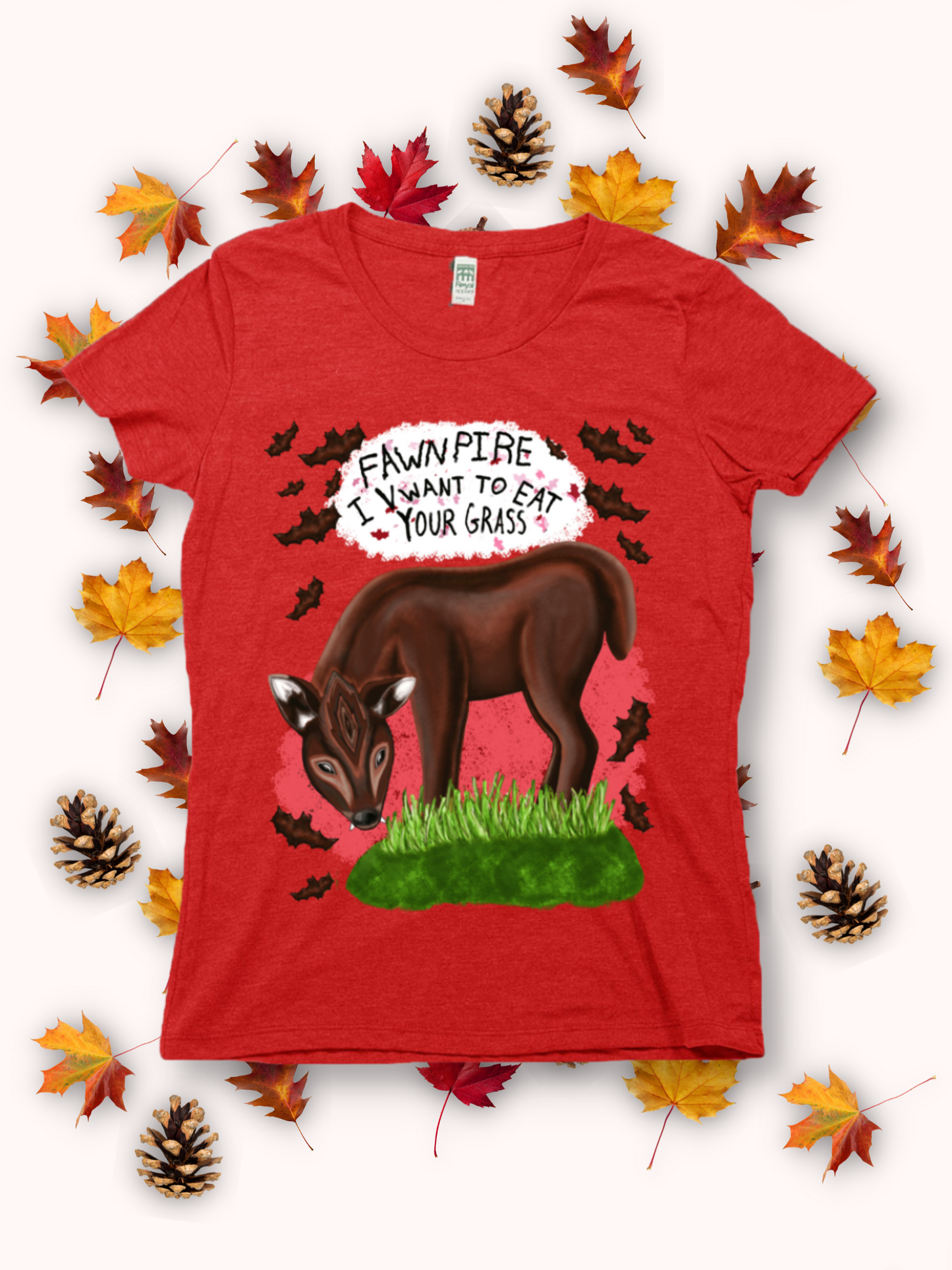 Fawnpire "I Vwant your Grass" - Women's - Organic & Recycled USA Made T-shirt