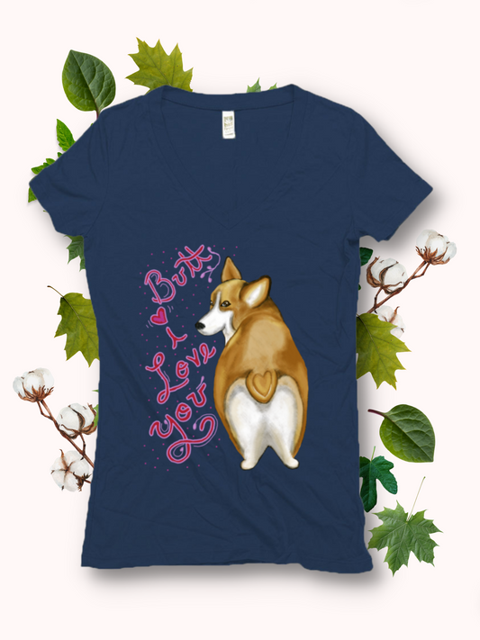 Butt I Love You - Women's - USA Made Hemp V-neck Tee