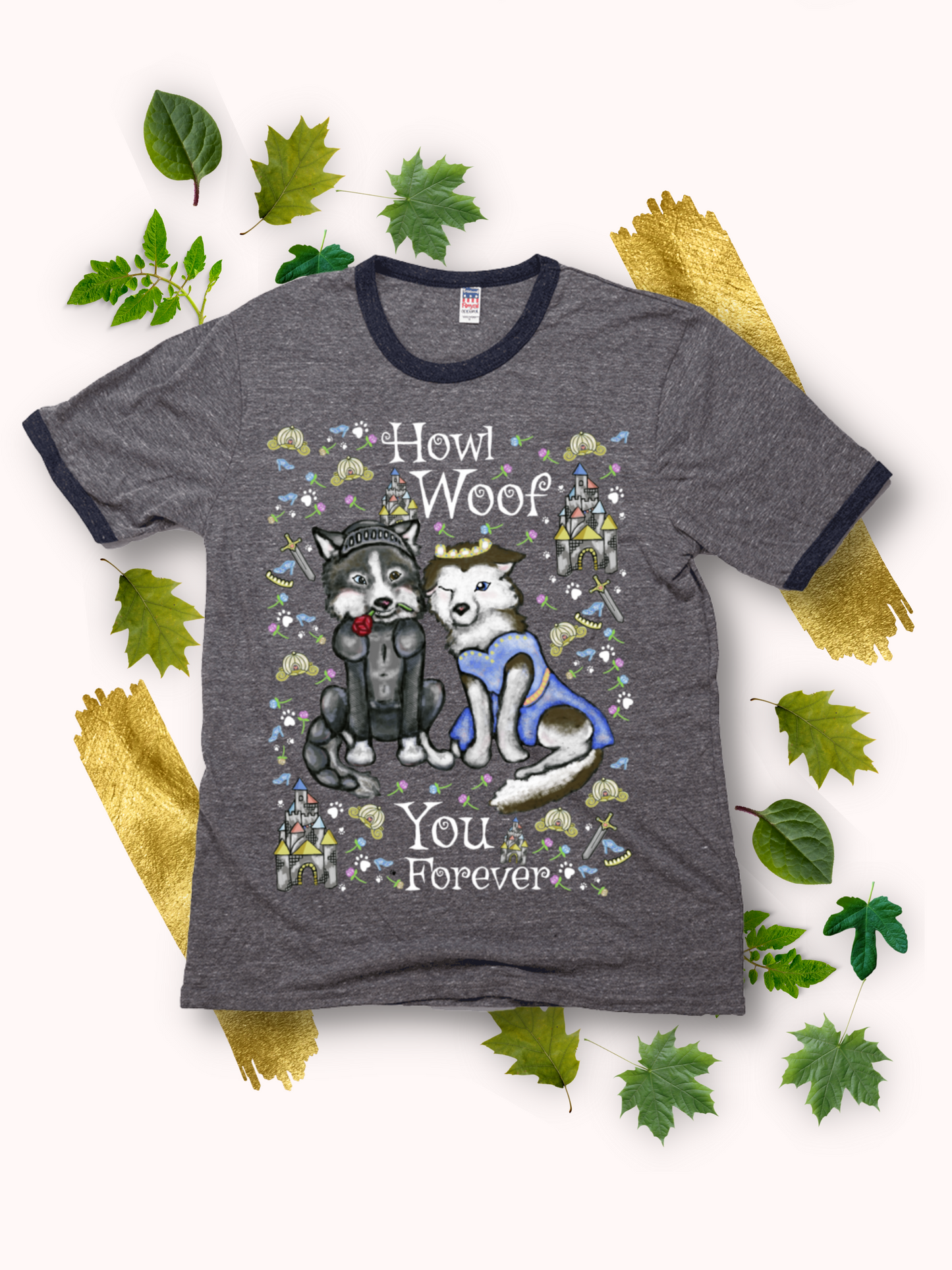 Howl Woof You - Unisex - Eco-Friendly USA Made Triblend Ringer Tee