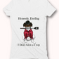 I Don't Give a Crop - Women's - USA Made Hemp V-neck Tee