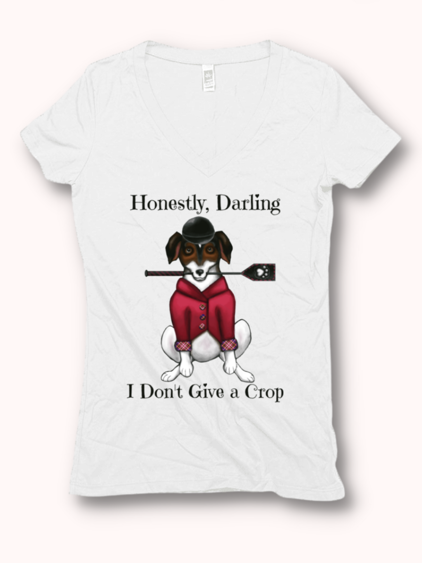 I Don't Give a Crop - Women's - USA Made Hemp V-neck Tee