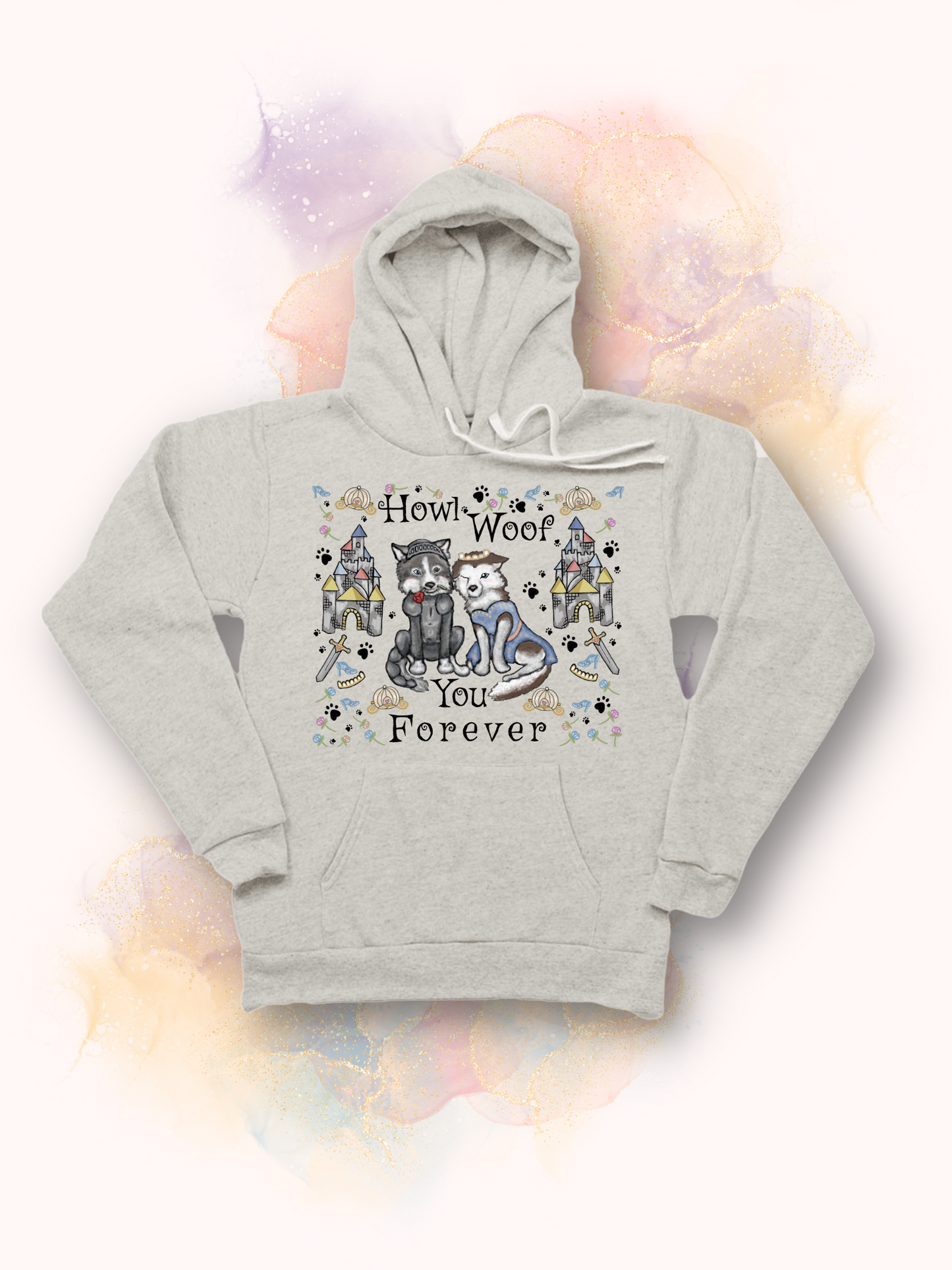 Howl Woof You - Unisex - Eco-Friendly & Ethical USA Made Triblend Fleece Pullover Hoodie